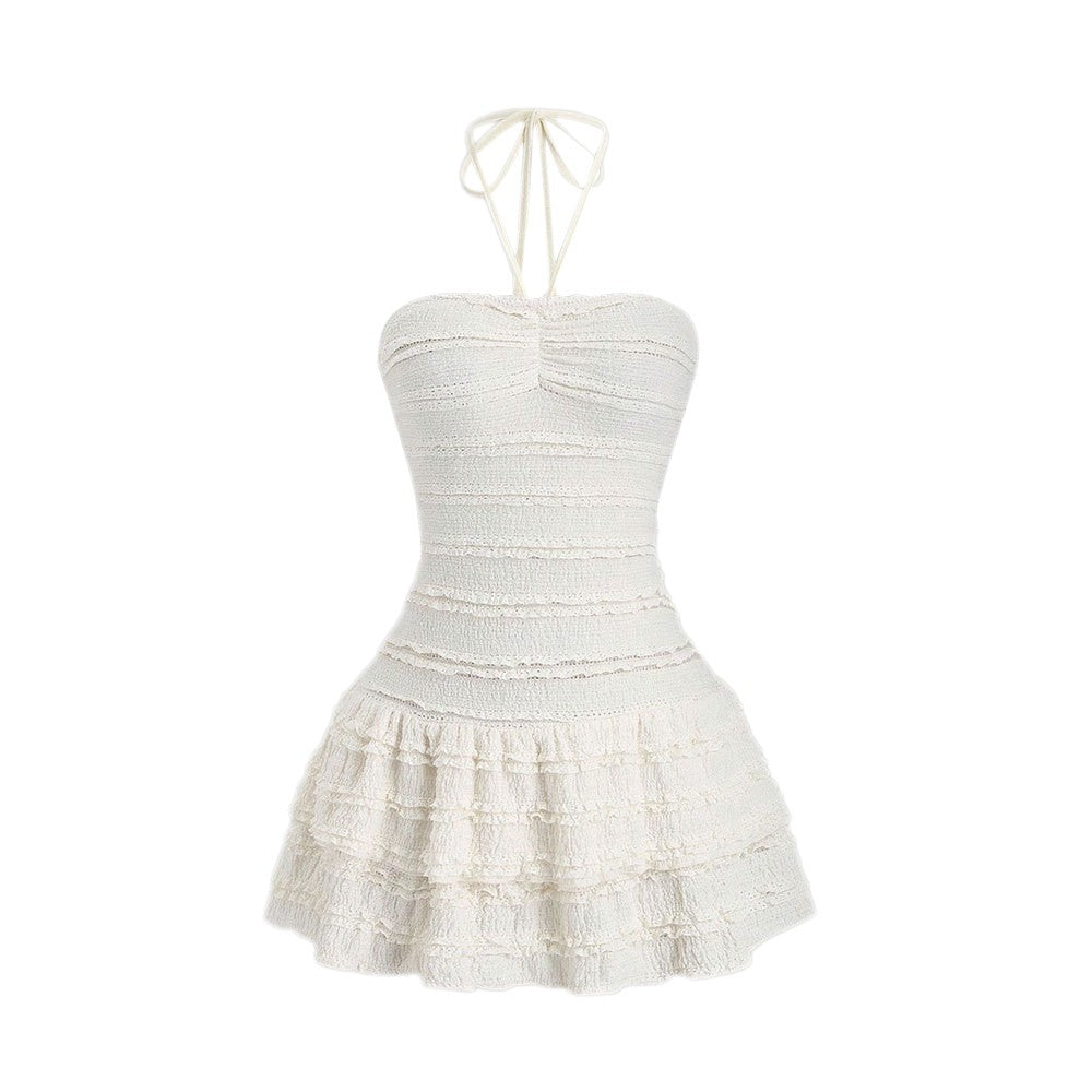 Neck-hanging Summer New White Dress