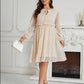 Lace Lace-up Graceful And Fashionable Long Sleeve Plus Size Dress