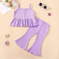 Girls' Tricolor Overall Dress Set