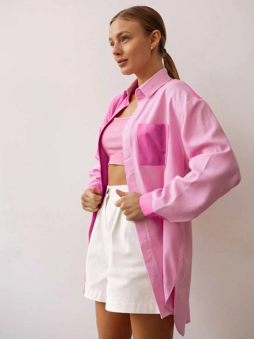 Women's Temperament Leisure Long Sleeve Cotton Linen Shirt