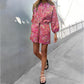 Combinaison courte imprimée tendance pour femme