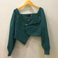 Retro Square Neck Scheming Clavicle Blouse Women