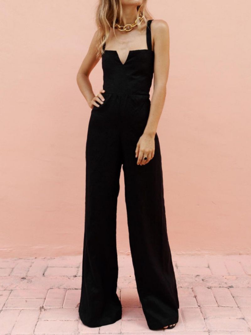 Sleeveless Suspender High Waist Jumpsuit