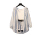 Retro New Age-reducing Sunscreen Shirt Denim Shorts Two-piece Suit