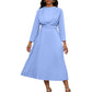 OL Solid Color African Plus Size Dress
