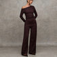 Long Sleeve T Shirt And Straight Leg Pants Set