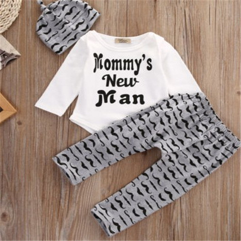 Nouveau costume trois pièces à manches longues pour bébé
