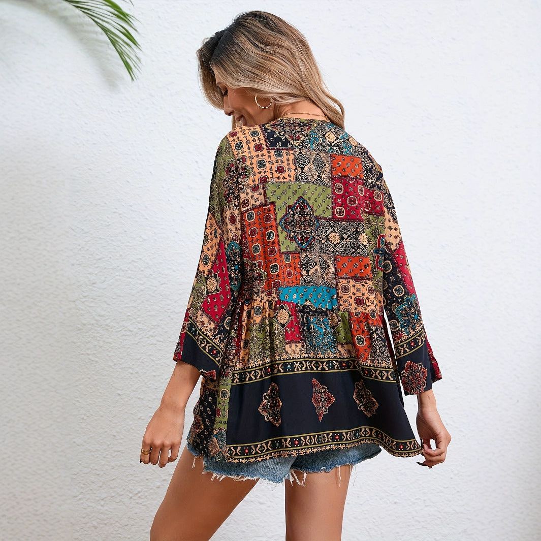 Seaside Vacation Women's Printed Top
