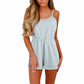 Casual Cotton Striped Spaghetti Straps Jumpsuit