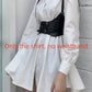 Waist Seal White Shirt Skirt Women's Mid-length