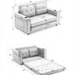 3-in-1 Upholstered Futon Sofa Convertible Sofa Bed,Foldable Tufted Loveseat With Pull Out Sleeper Couch Bed
