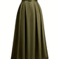 Women's High Waist Pure Color Skirt