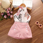 Children's Summer Clothing Printed Halter Top Shorts