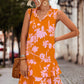 Women's Sleeveless Lace-up Ruffled Dress