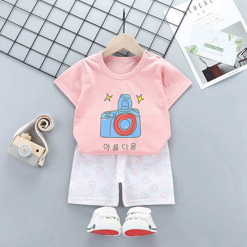 Costume à manches courtes pour enfants, beaux vêtements pour garçons