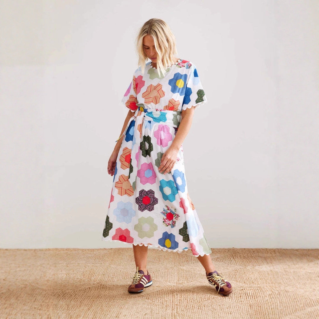 Women's Casual Chic Linen Lace-up Dress