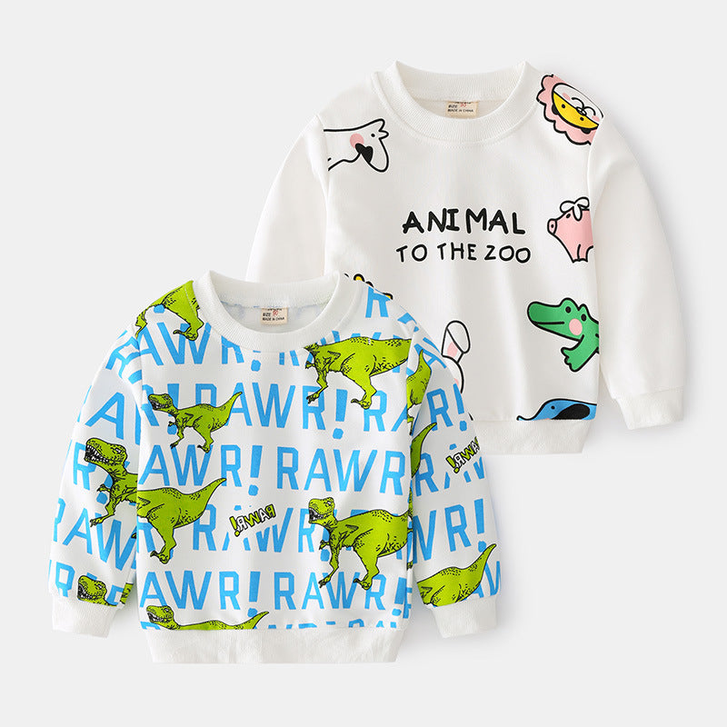 Pull décontracté doux pour enfants à motif Cartoon Trend Element