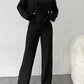 Loose Long Sleeve Trousers Suit