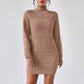 European And American Autumn And Winter Half-high Collar Knitwear Dress