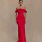 Ruffled Off-shoulder Temperament Waist-tight