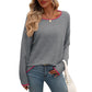 European And American Round Neck Color Jump Core Yarn Long Sleeve Sweater