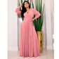 Robe grande taille à manches longues pour femme, automne, design mature, Fat Sister