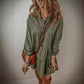 Robe à manches longues et coutures tendance pour femme, couleur unie