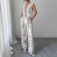 Fashionable Sexy Loose-fit Lace-up Vest Top With Wide-leg Trousers