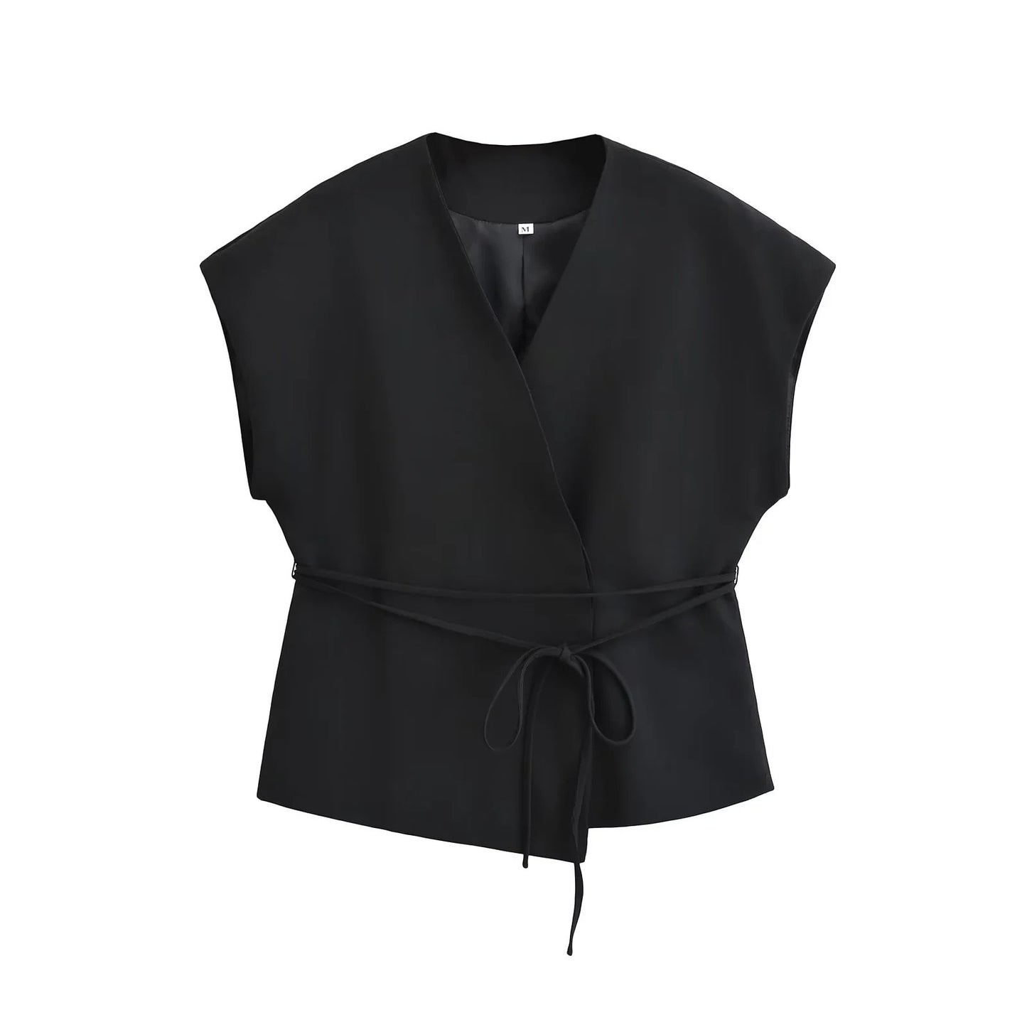 Women's Linen Blend Double Breasted Vest Two Piece Set
