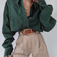 Women's Fashion Simple Retro Long Sleeve Shirt