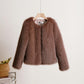 Manteau court uni pour femme, automne et hiver