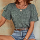 Women's Casual Loose Print Polka Dot Pullover Top