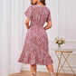 Womens Casual Loose-fitting Printed Hem Dress
