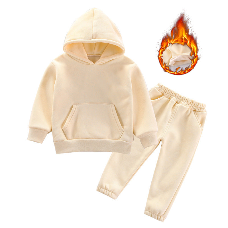 Fashion Hooded Sweatshirt Two-piece Pants