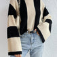 Women's Round Neck Striped Knitted Sweater