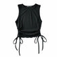 Women's Fashion Slim Side Drawstring Sleeveless Tank Top