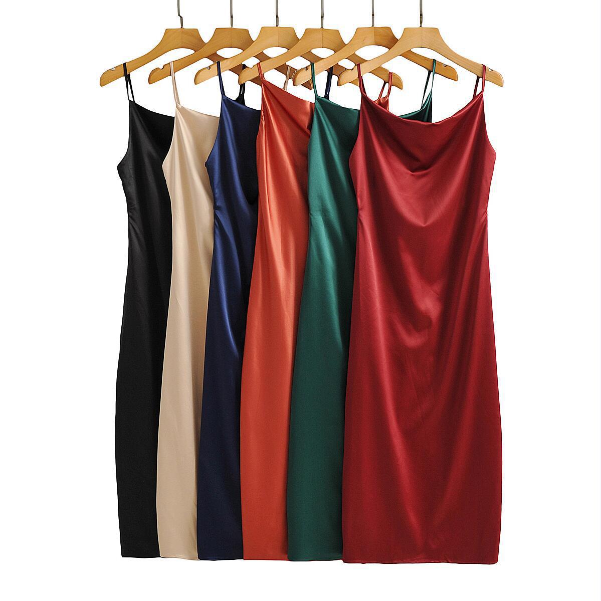 High-waisted Slimming Short-sleeved Design Mid-length Strappy Dress