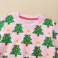 European And American Children Christmas Tree Printed Long-sleeved Pullover