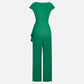 Sleeveless Cowl-neck Belted Middle Eastern Jumpsuit For Banquets