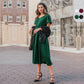 V-neck Button Fashion European And American Women's Dress