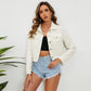 Veste courte en jean vieillie européenne et américaine