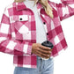 Women's Fashion Short Plaid Jacket