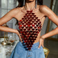 Women's Fashion Love Acrylic Paillette Vest