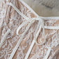 Horn-neckline Long-sleeve Waist-cinching Dress