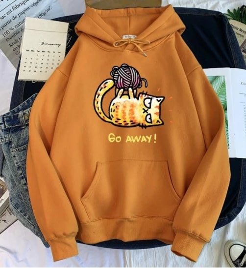 Pull à capuche à motif de personnalité créative