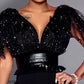 Fashion V-neck Ladies' Mesh Jumpsuit