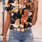 V-neck Painted Color Printing Short Sleeve