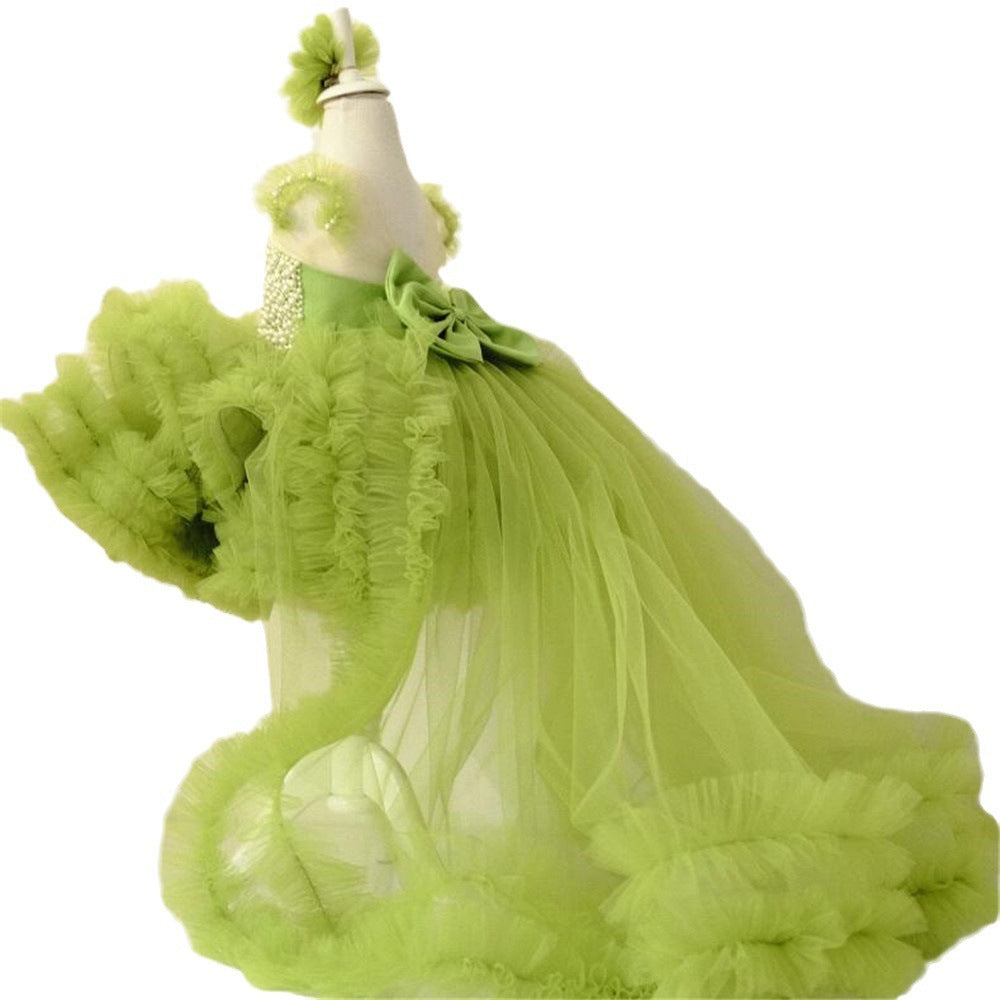 Fairy Mori Style Small Trailing Host Model Catwalk Runway Children's Dress