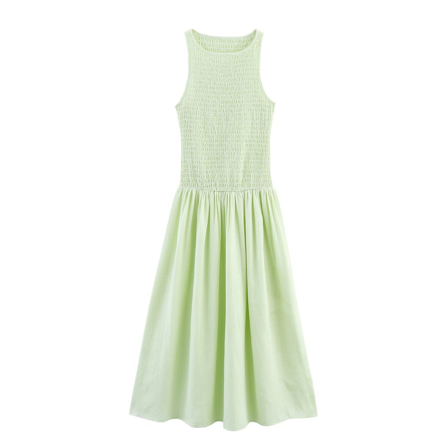 Spring Plaid Ladies Dress