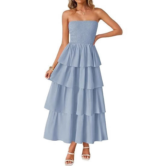 Women's Sleeveless Off-Shoulder Long Vest Dress